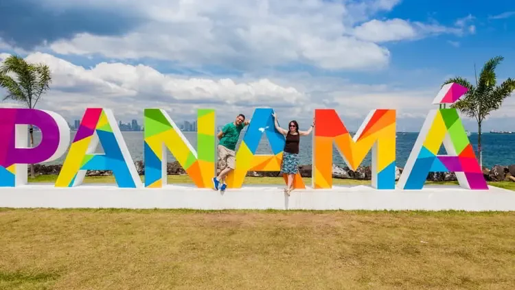 Panama lettering on the Causeway Panama Gallery panama images