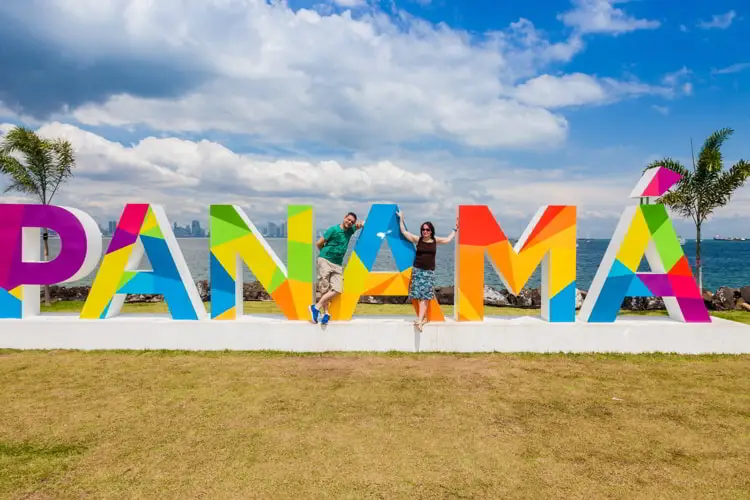 Panama lettering on the Causeway Panama Gallery panama images