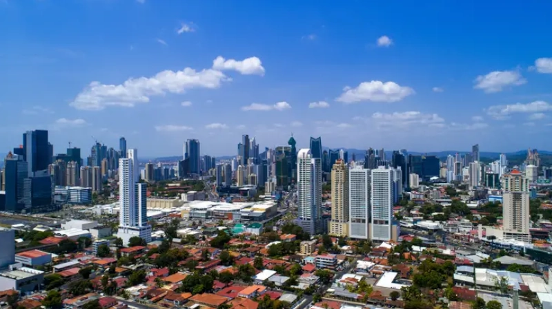 Aerial View from Panama City. View from District called San Francisco