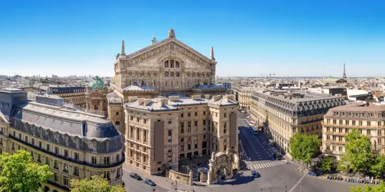 panoramic view at central paris, france