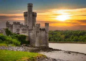 Blackrock Castle and observarory in Cork at sunset, Ireland