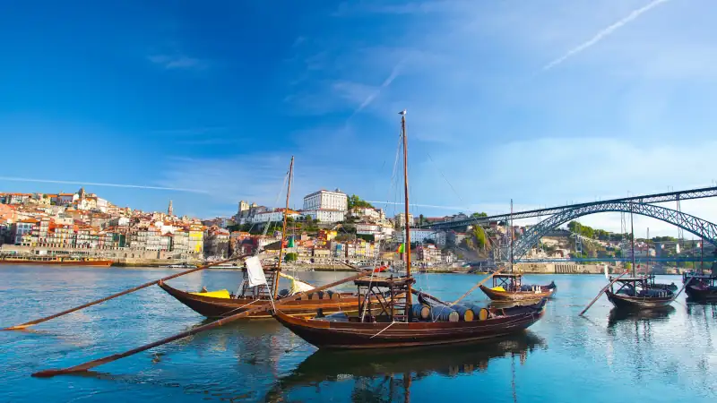 Ancient Boat in Oporto, in which was used to transport the Port