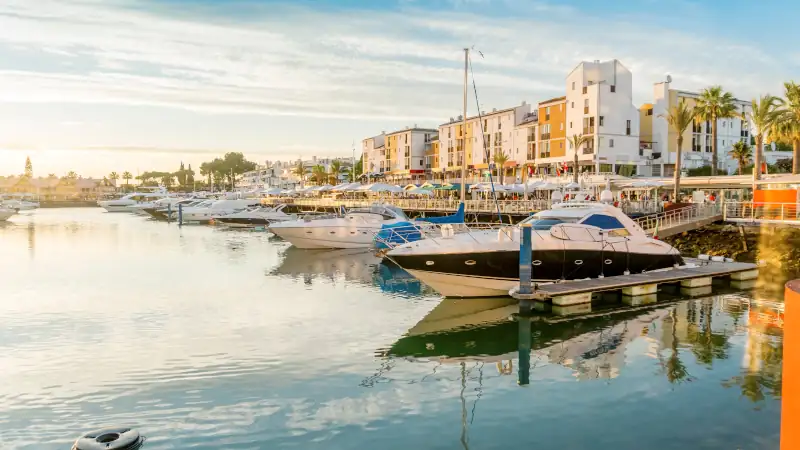 Beautiful marina in touristic Vilamoura, Quarteira, Algarve, Portugal