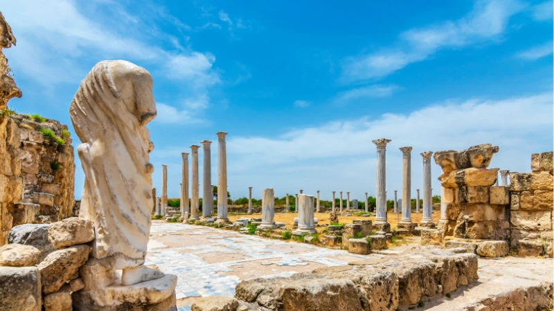 Salamis Ancient City in famagusta, Northern Cyprus in