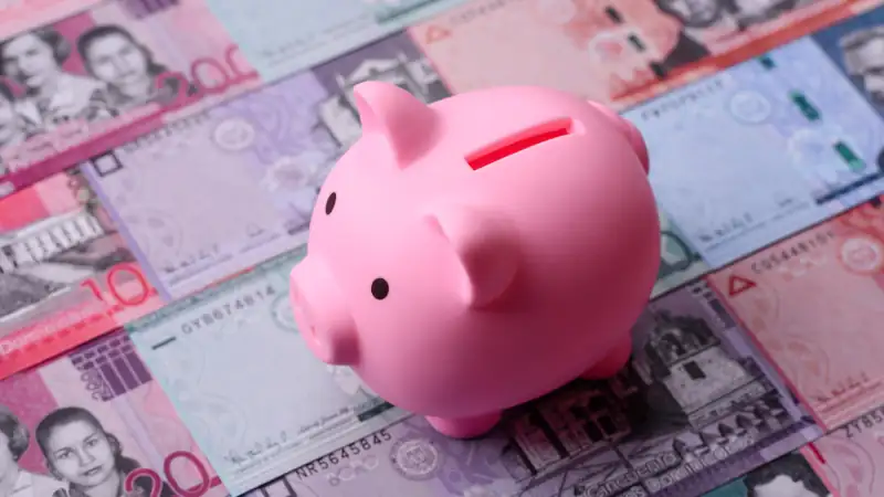 A piggy bank as a concept for storing, accumulating financial resources.