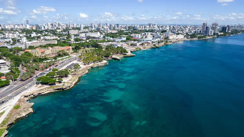 Beautiful aerial view of the city of Santo Domingo - Dominican Republic