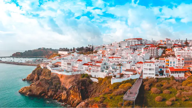 giant panorama about albufeira at portugal