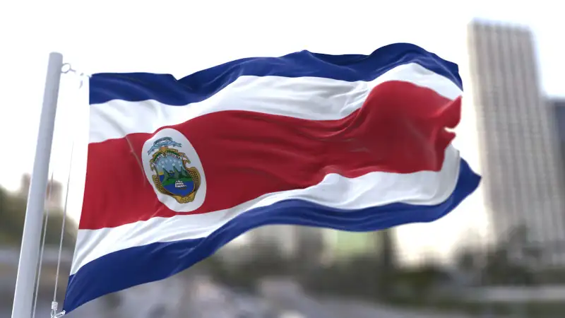 3d illustration flag of Costa Rica