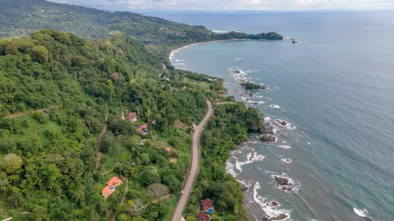 Aerial drone photo hovering over Costa Rica