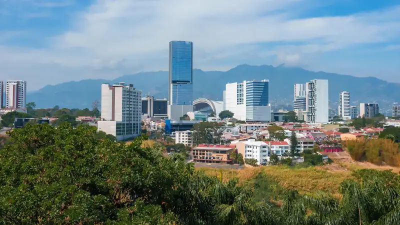 Beautiful aerial view of Costa Ricas San Jose city