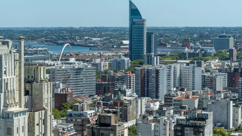 Montevideo, Uruguay urban skyline and cityscape