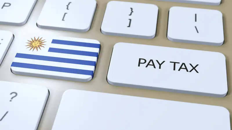 Uruguay Country Pay Tax 3D Illustration