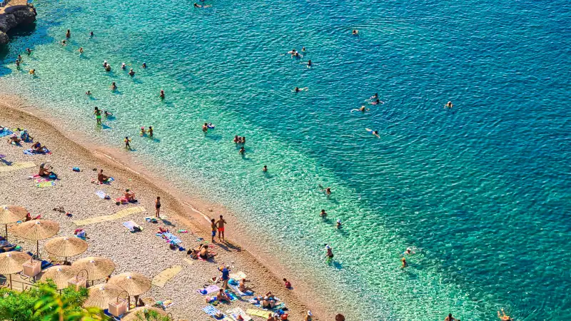Arvanitia beach from high view, Nafplio