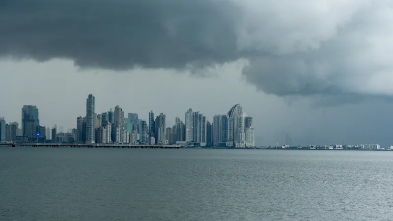 Heavy rain over Panama