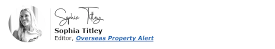 Sophia overseas property alert signature with link