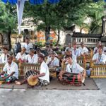 Local musicians in a park in Indonesia