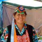 Mapuche woman in traditional dress, Chile.