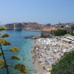 A busy beach near Dubrovnik, Croatia