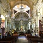 One of many intricately decorated church interiors in Mexico.