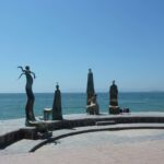 Statues on the waterfront in Puerto Vallarta, Mexico.