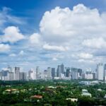 City skyline, Taugig city, Philippines.