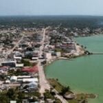 Aerial view of Corozal town