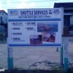 Shuttle services sign in San Ignacio, Belize