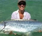 Fisherman with giant tarpon