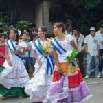 Salvadoran culture. Traditional dances and dresses.