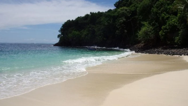 A white sand beach in Chiriqui, Panama. boca chica