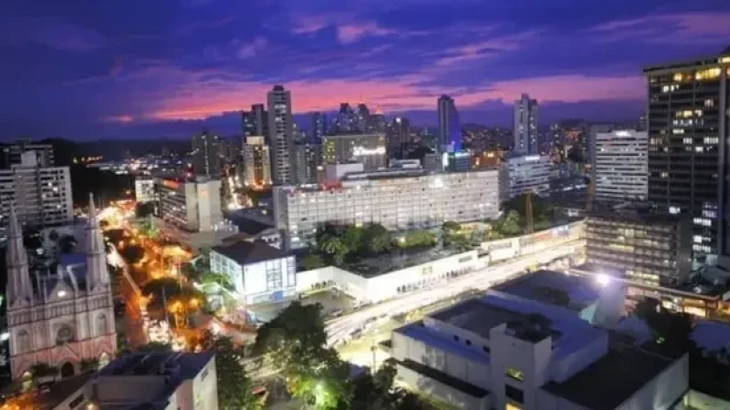 Skyline view of panama's city el cangrejo